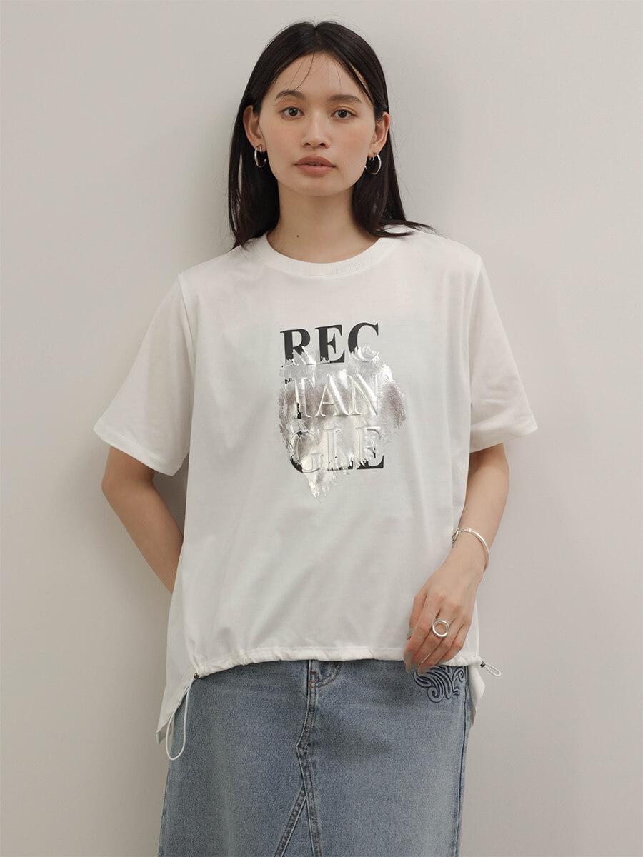 ドロストヘム箔ロゴTシャツ